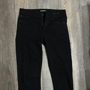 Express black denim straight leg